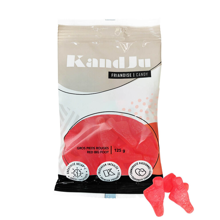 KANDJU SACHET DE BONBONS 125G - GROS PIEDS ROUGES