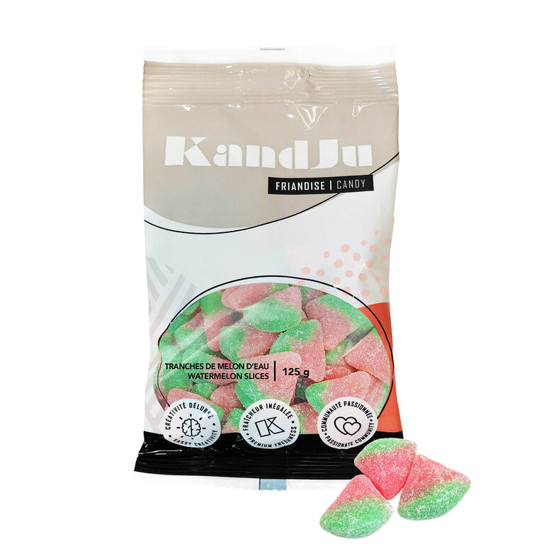 KANDJU SACHET DE BONBONS 125G - TRANCHES DE MELON D'EAU