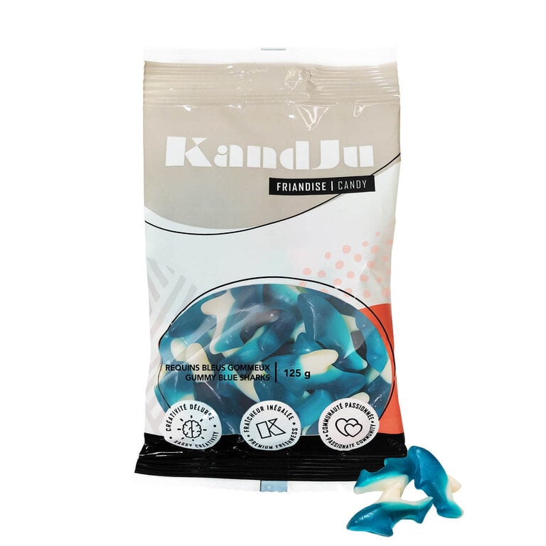 KANDJU CANDY BAG 125G - BLUE SHARKS
