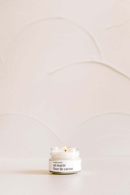 MARÉE CHANDELLE CHANDELLE DE SOYA - SEL MARIN FLEUR DE CACTUS