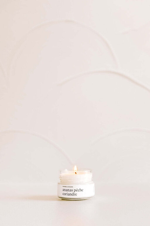 MARÉE CHANDELLE CHANDELLE DE SOYA - ANANAS, PÊCHE ET CORIANDRE