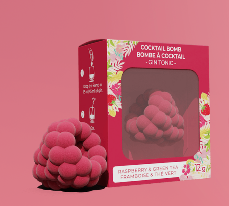 POSEIDN BOMBE POUR COCKTAIL INDIVIDUEL - FRAMBOISE ET THÉ VERT