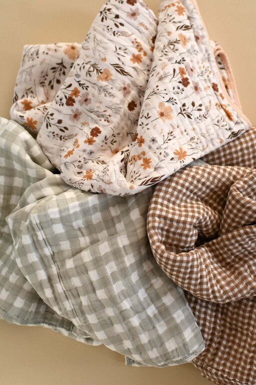 MINIKA COURTEPOINTE EN MOUSSELINE - SAGE GINGHAM