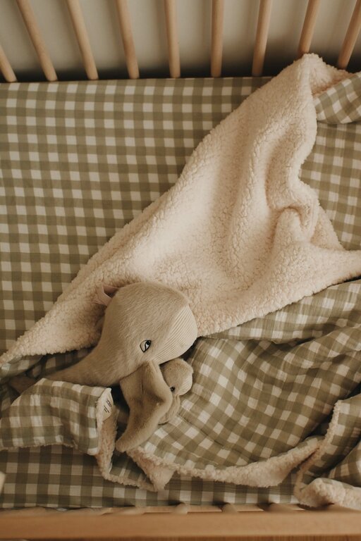 MINIKA DRAP CONTOUR LIT DE BÉBÉ - SAGE GINGHAM