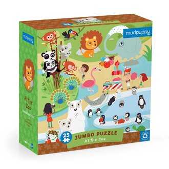 MUDPUPPY PUZZLE JUMBO 25 PCS - AT THE ZOO