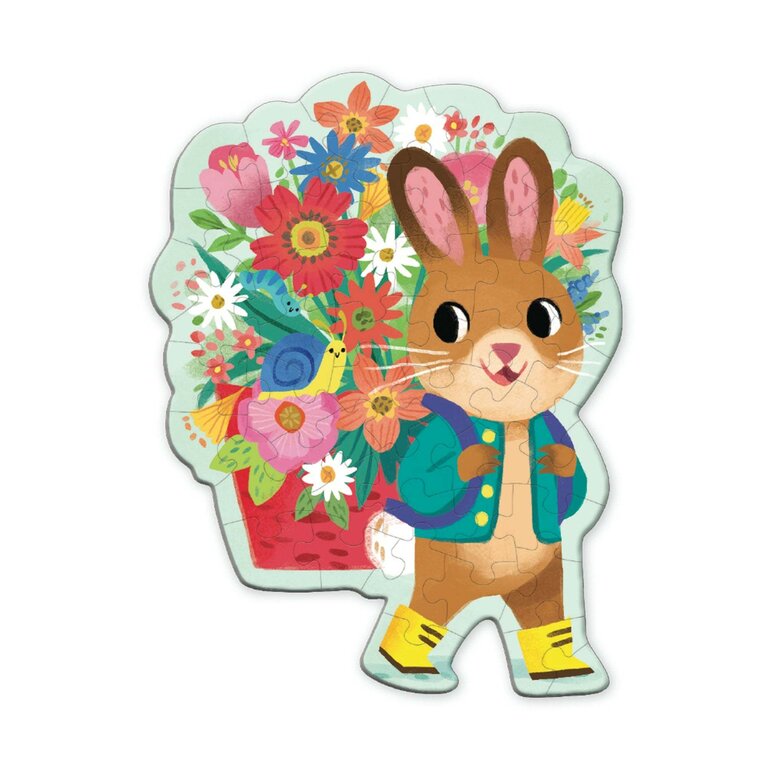 MUDPUPPY MINI PUZZLE 48 PCS SCRATCH AND SNIFF - BUNNY BOUQUET