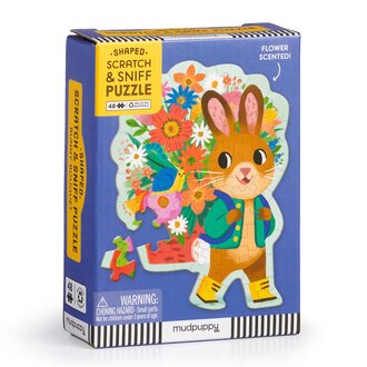 MUDPUPPY MINI PUZZLE 48 PCS SCRATCH AND SNIFF - BUNNY BOUQUET