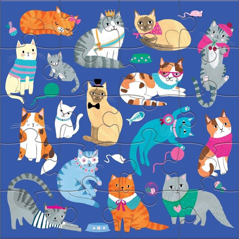 MUDPUPPY PUZZLE MAGNÉTIQUE DE VOYAGE 20 PCS - CHATS ET CHIENS
