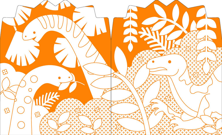 PETIT COLLAGE LIVRE À COLORIER AVEC AUTOCOLLANTS - DINOSAURES