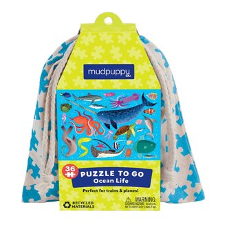 MUDPUPPY PUZZLE DE VOYAGE 36 PCS - OCEAN LIFE
