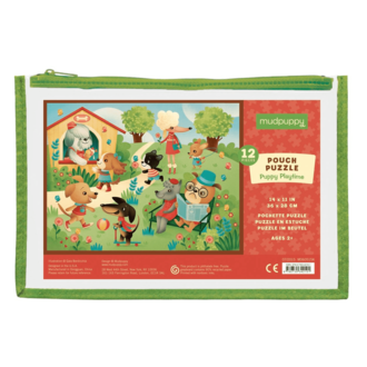 MUDPUPPY 12 PCS PUZZLE POUCH - PUPPY PLAYTIME