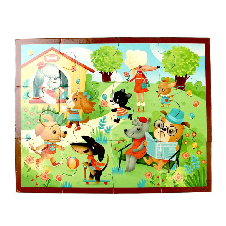 MUDPUPPY 12 PCS PUZZLE POUCH - PUPPY PLAYTIME