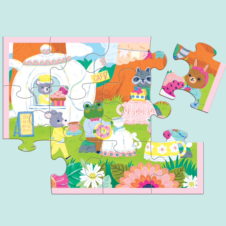 MUDPUPPY POCHETTE PUZZLE 12 PCS - TEA PARTY