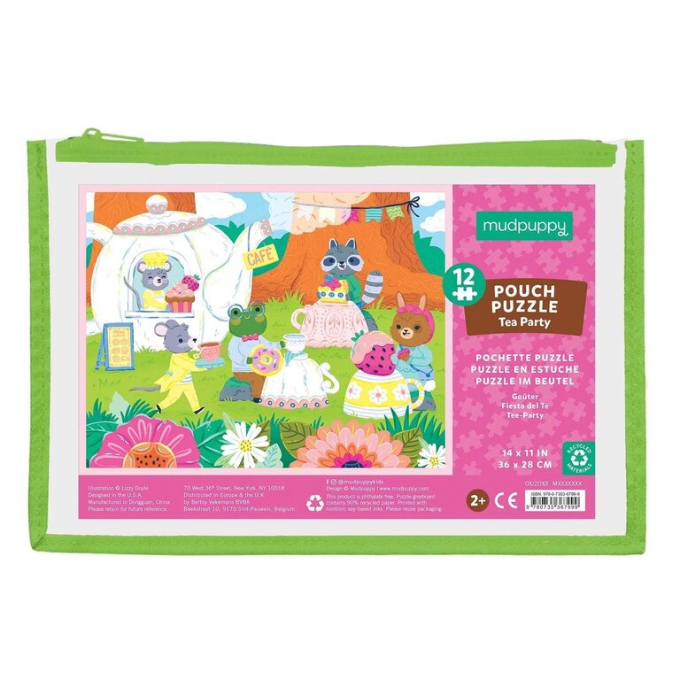 MUDPUPPY POCHETTE PUZZLE 12 PCS - TEA PARTY