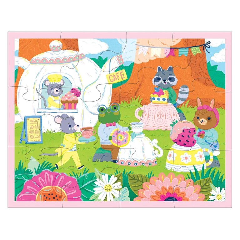 MUDPUPPY POCHETTE PUZZLE 12 PCS - TEA PARTY