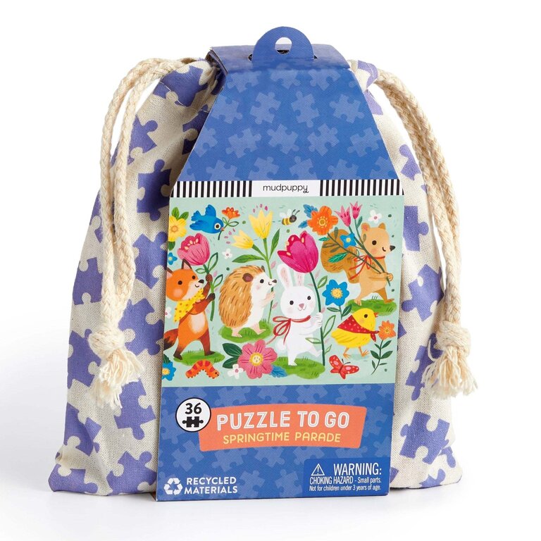 MUDPUPPY PUZZLE DE VOYAGE 36 PCS - SPINGTIME PARADE