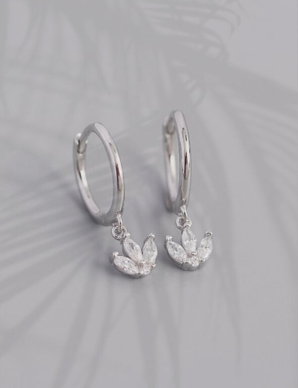 CHARLOTTE BOUTIQUE BOUCLES D'OREILLES LOTUS -  ARGENT