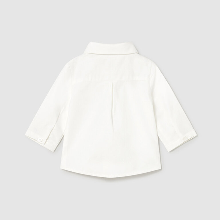 MAYORAL CHEMISE MANCHE LONGUE AVEC NOEUD PAPILLON - ÉCRU