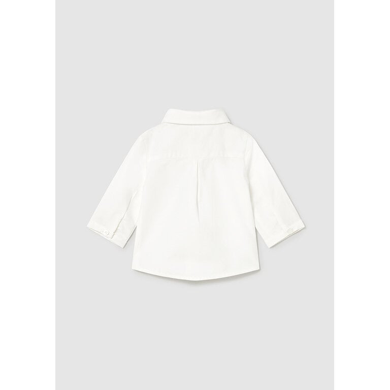 MAYORAL LONG-SLEEVE SHIRT WITH BOW TIE - ECRU