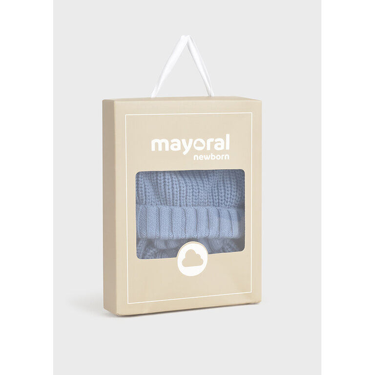 MAYORAL KNIT HAT AND MITTEN SET - CLOUD