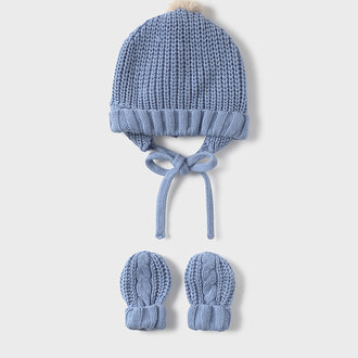 MAYORAL ENSEMBLE  BONNET ET GANT EN TRICOT - NUAGE