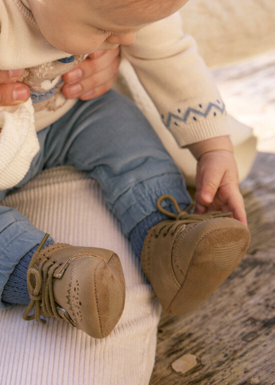 CHAUSSONS RICHELIEUX - BEIGE FONCÉ