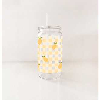 MÖMY VERRE 16 OZ PLASTIQUE - GINGHAM CITONS