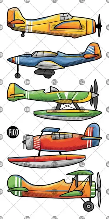 PICO TATOO TATOUAGES TEMPORAIRES -  LES AVIONS