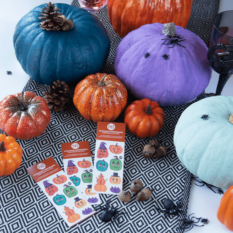 PICO TATOO TATOUAGES TEMPORAIRES -  L'AUTOMNE ET SES BELLES CITROUILLES