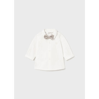 CHEMISE À NOEUD PAPILLON - ÉCRU