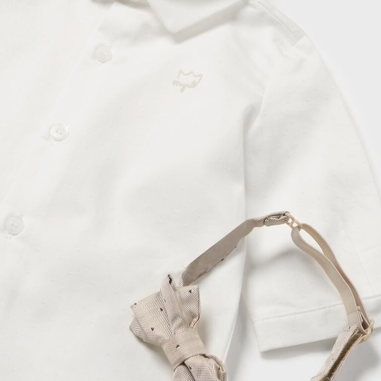 MAYORAL CHEMISE À NOEUD PAPILLON - ÉCRU
