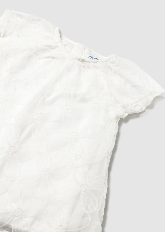 MAYORAL ROBE DE CÉRÉMONIE EN TULLE - ÉCRU