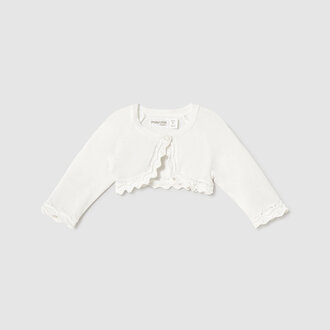 MAYORAL BOLÉRO EN TRICOT POUR BÉBÉ - BLANC