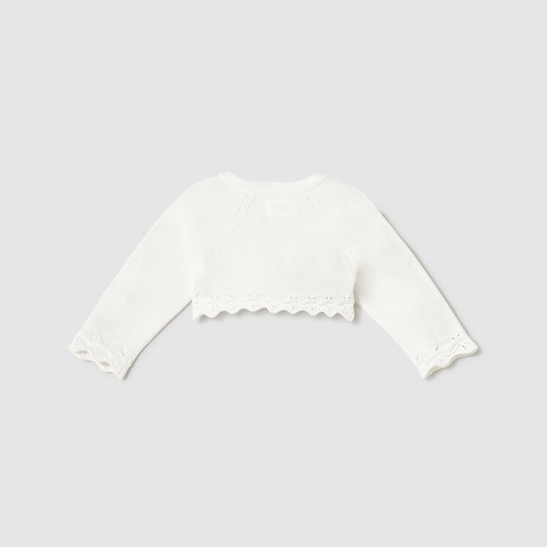 MAYORAL BOLÉRO EN TRICOT POUR BÉBÉ - BLANC