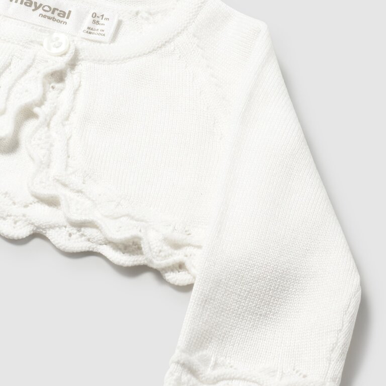 MAYORAL BOLÉRO EN TRICOT POUR BÉBÉ - BLANC
