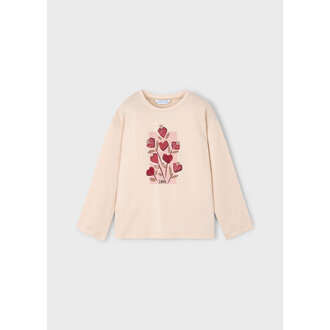 MAYORAL CHANDAIL MANCHES LONGUES À IMPRIMÉ DE FRAISES - AMANDE