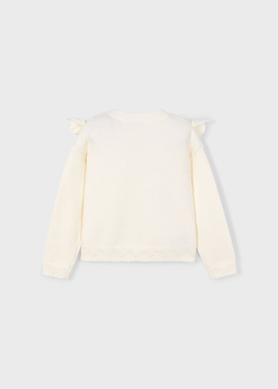 MAYORAL TRICOT AJOURÉ AVEC VOLANTS -  MACCHIATO