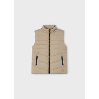 MAYORAL VESTE SANS MANCHE MATELASSÉE  -  CAJOU