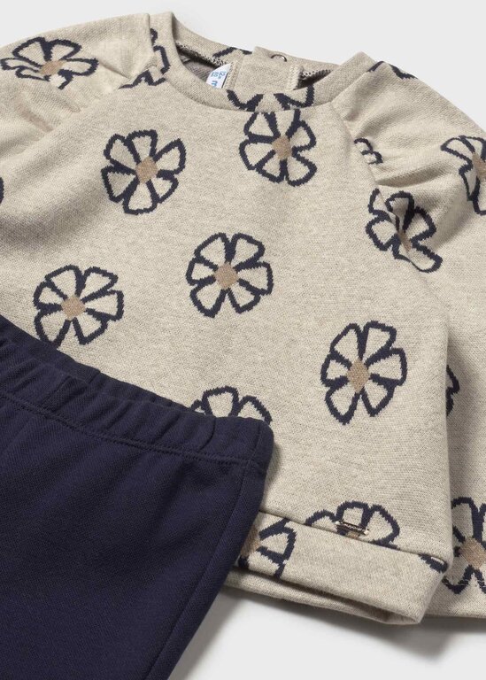 ENSEMBLE LEGGING ET PULL  - MARINE