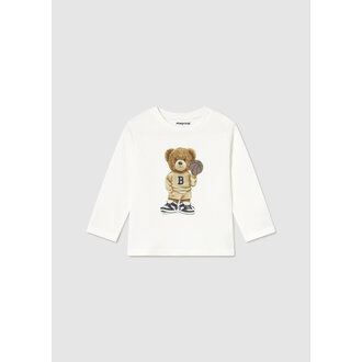 MAYORAL CHANDAIL MANCHES LONGUES OURS - BLANC