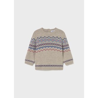 MAYORAL PULL EN JACQUARD - BLEU ET ROUGE