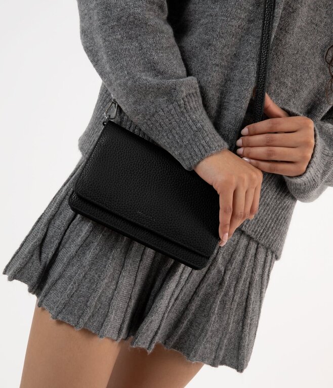 MATT & NAT SAC À BANDOULIÈRE BEE GRAIN - NOIR