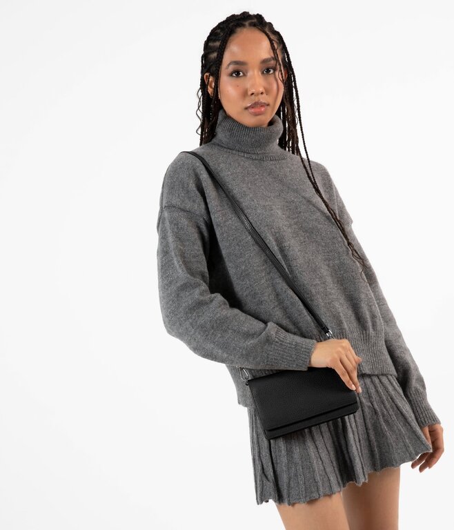 MATT & NAT SAC À BANDOULIÈRE BEE GRAIN - NOIR