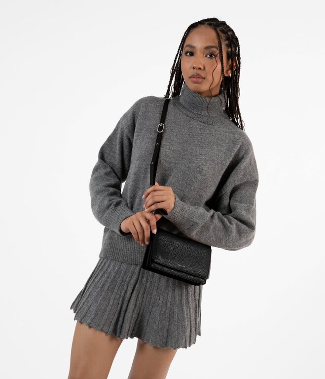 MATT & NAT SAC À BANDOULIÈRE BEE GRAIN - NOIR