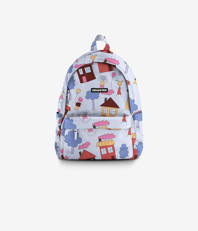 HEADSTER KIDS SAC À DOS DOODLE TOWN 20L - BLEU ACIER