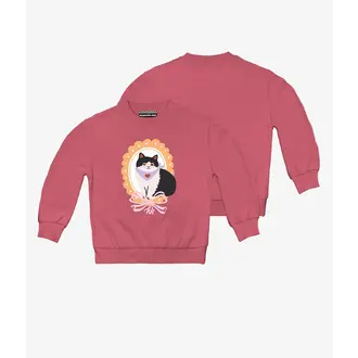 HEADSTER KIDS CREWNECK KITTY CHARM - CLAY ROSE