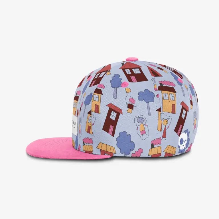 HEADSTER KIDS CASQUETTE SNAPBACK DOODLE TOWN - BLUE STEEL