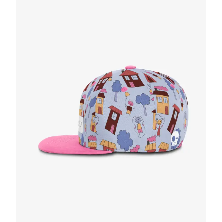 HEADSTER KIDS DOODLE TOWN SNAPBACK CAP - BLUE STEEL
