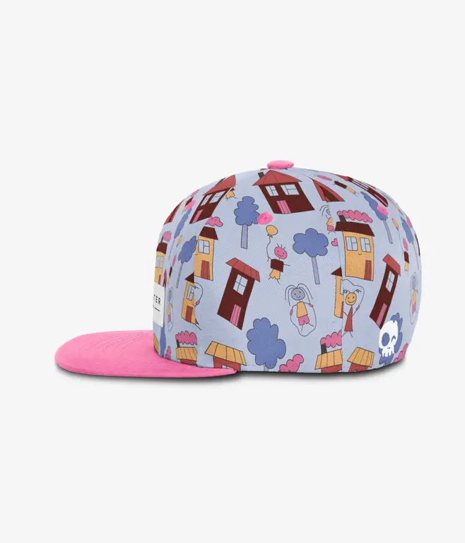 HEADSTER KIDS CASQUETTE SNAPBACK DOODLE TOWN - BLUE STEEL