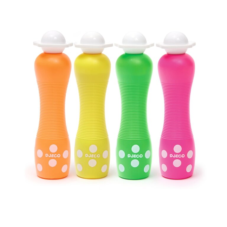 DJECO ENSEMBLE DE 4 MARQUEURS GROS POIS - NEON